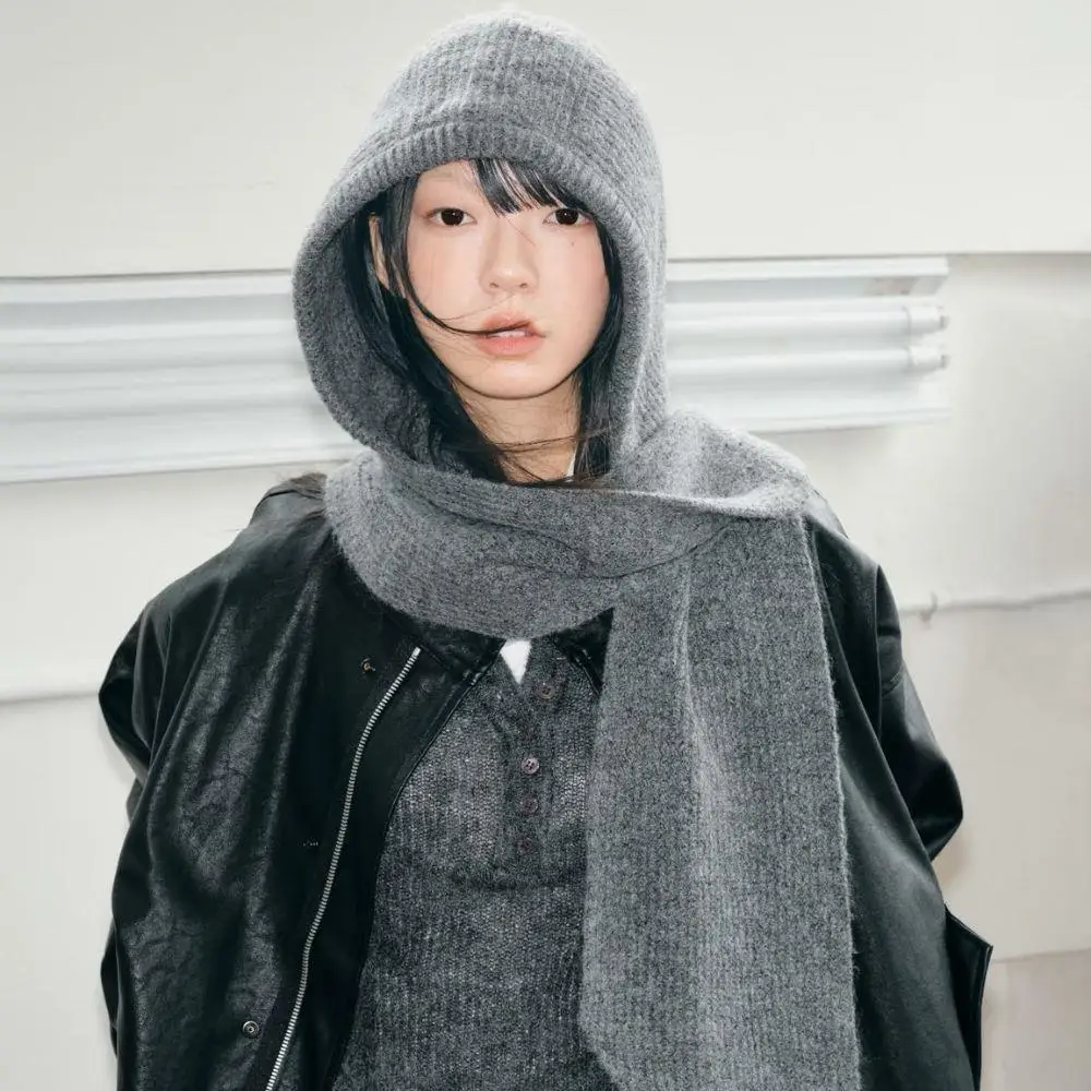 محبوك بيني قبعة للنساء شتاء دافئ متكامل مقنعين قبعة طوق الرقبة وشاح قبعة تزلج قبعة القبعات الباردة بالاكلافا قبعات بونيه