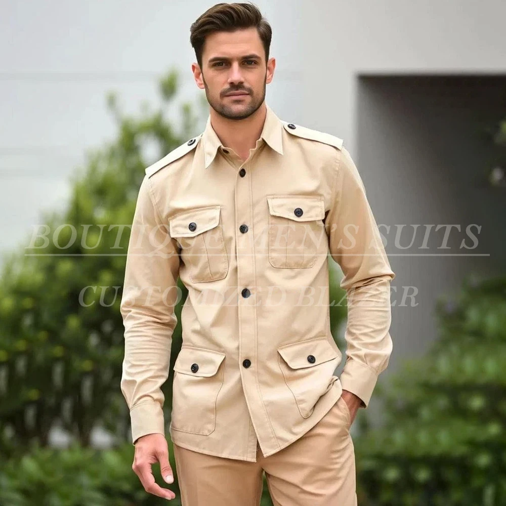 

Шикарные мужские костюмы, комплекты из двух предметов, куртка и брюки, высококачественная однобортная однобортная мужская одежда обычной длины, пиджак Terno