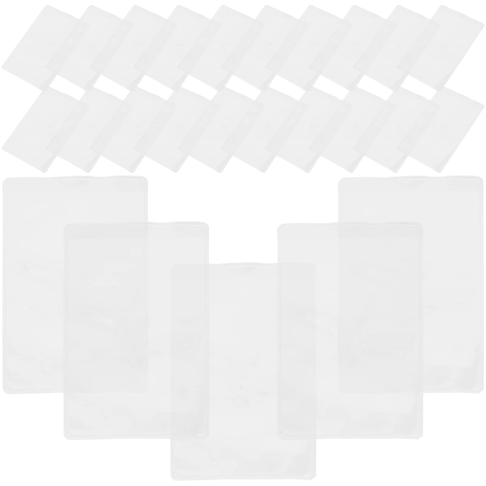 

50 Pcs Card Storage Set Trading Cards Sleeves Clear Protectors Pockets for Photo