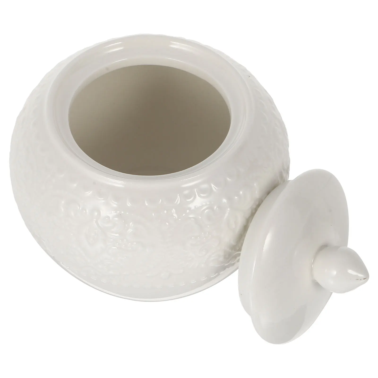 

Premium Square Sugar Canister Ceramic Food Storage Jar for Coffee Candy Kitchen Pantry Organizer Container Food Storage Jar