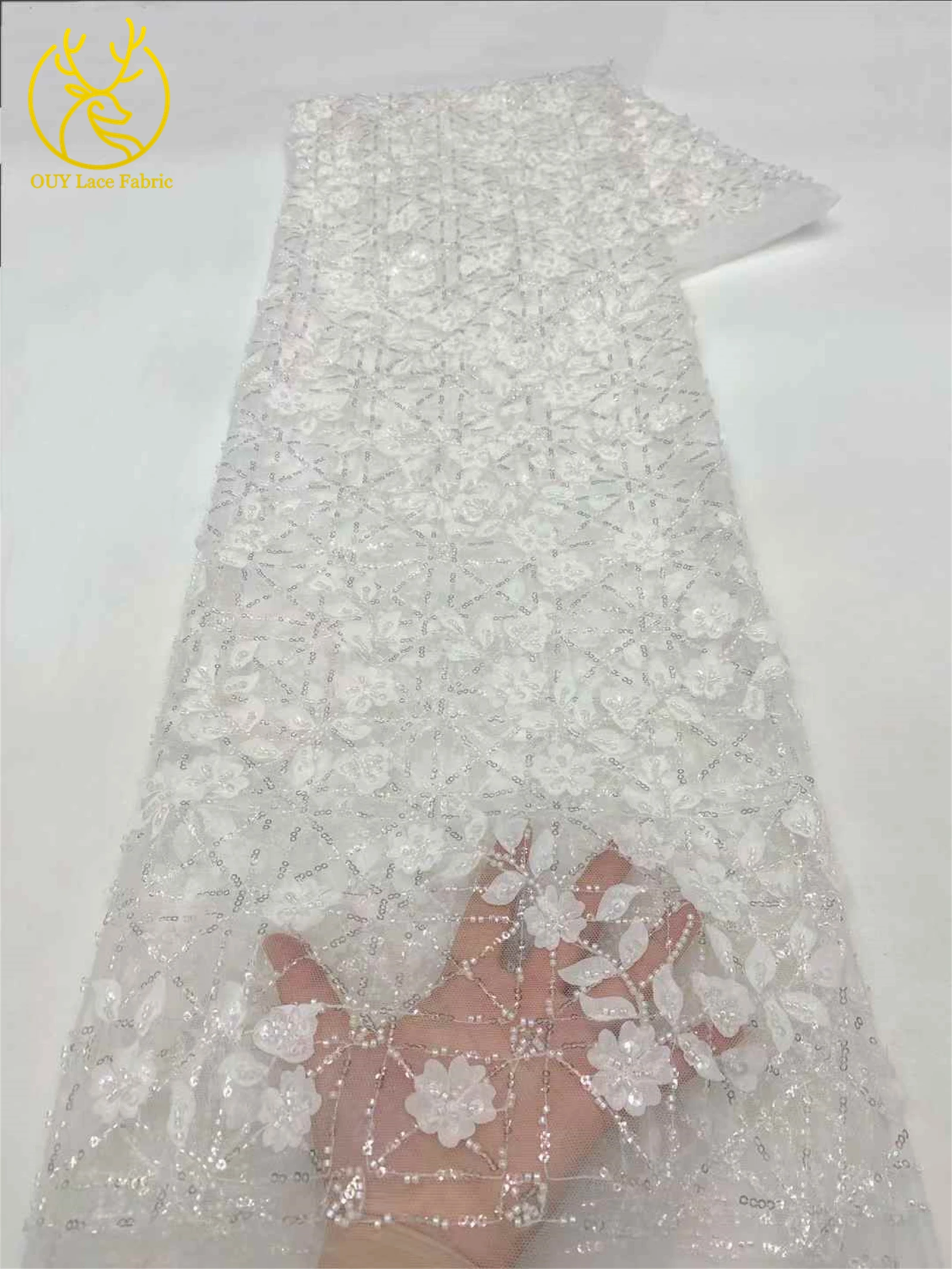 الأفريقي حبة الترتر أقمشة الدانتيل 2025 عالية الجودة الفرنسية النيجيري العريس الدانتيل شبكة النسيج فستان حفلات الزفاف مواد الخياطة