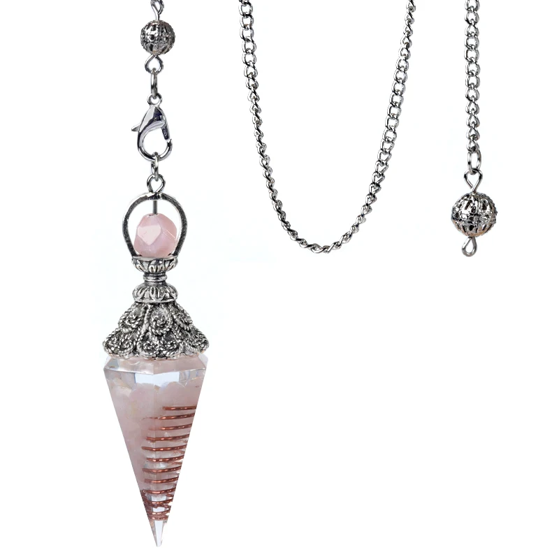 Natürliche Stein Geist Pendel Anhänger Gitter Kette Energie Glück Geheimnisvolle Reiki Harz Für Schmuck Machen Zubehör Halsketten