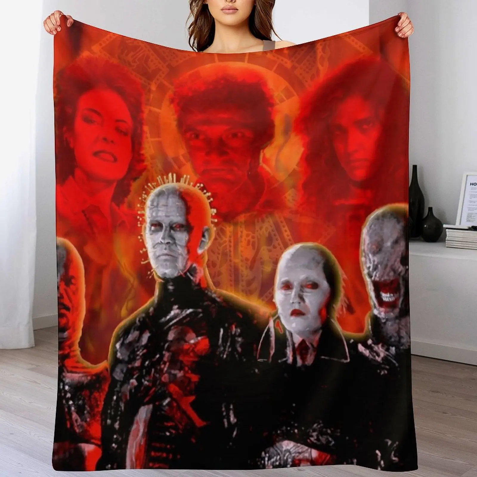 

Cenobites Pinhead Puzzle Box Throw Blanket Luxury St Weighted Bed covers Cute Plaid Blankets
