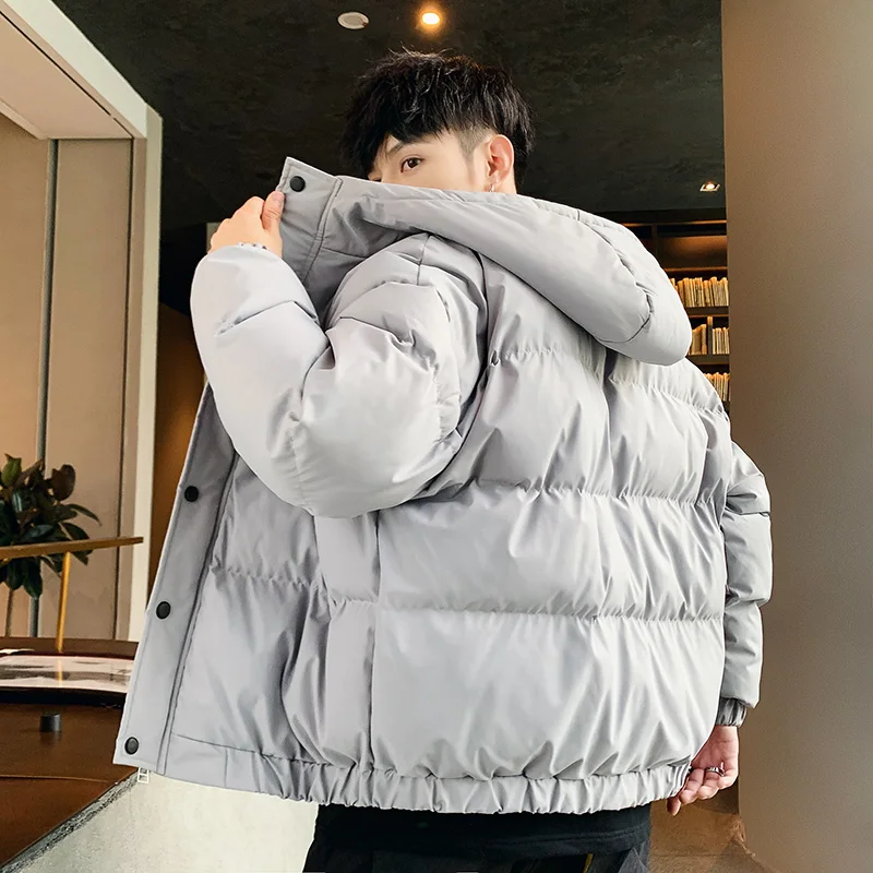 Casaco bolha colorido de Harajuku masculino, jaqueta de inverno, parka hip-hop, streetwear coreano, puffer, amarelo, roupas pretas, 2021