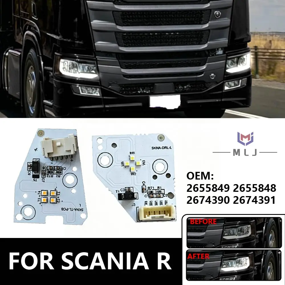 LED Source Chip For Scania R Truck Headlight Daytime Running Light Source Chip Turn Signal Board 2655848 2655849 2674390 2674391