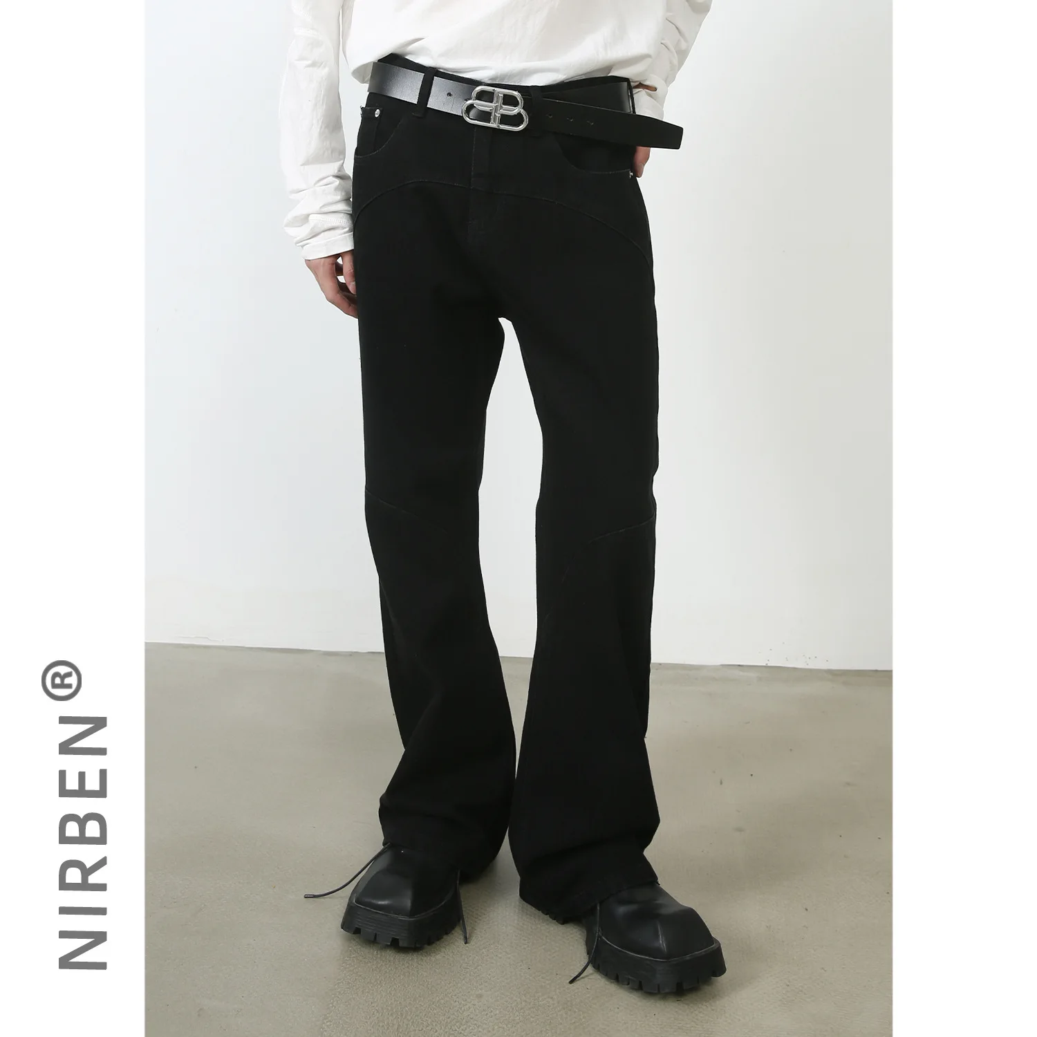 Denim American Retro High-end Jeans Men's Micro-flared Pants