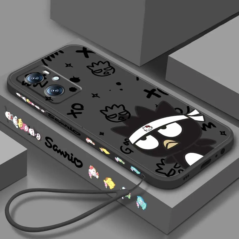 

Bad Badtz-Maru Cartoon style For OPPO Find X5 A11 A16K A53 A98 A3 A57 A72 A73 A96 A74 A9 A5 5G Liquid Left Rope Phone Case