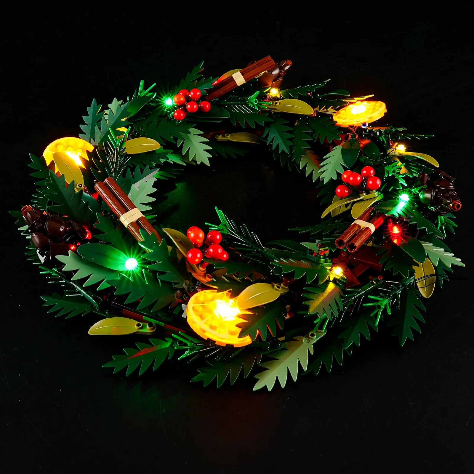 Christmas Wreath Remote Control Version Lighting Set For Creator Expert 10340 Not Include Building Blocks (Only Led Light Kit)