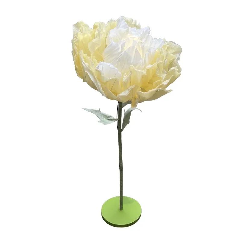 Mechanical simulation flower blooming and closing flower Meichen window decoration ornament emperor flower wedding shopping