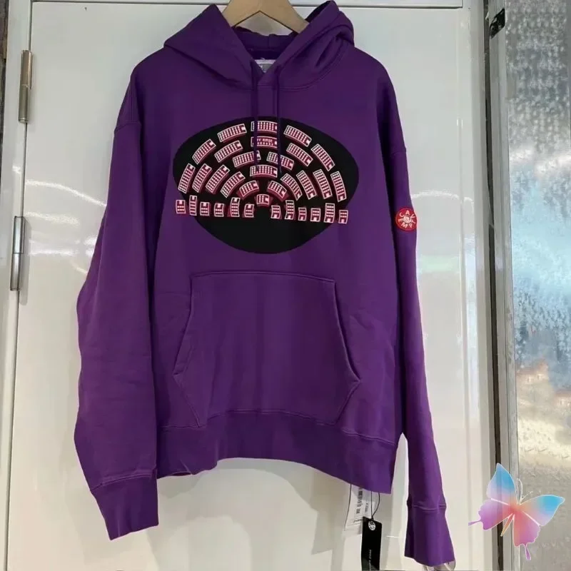Oversized Hiphop Street Couple Purple CAVEMPT Hoodie Abstract Print Casual Loose Men Women Terry CE Hooded Sweatshirts