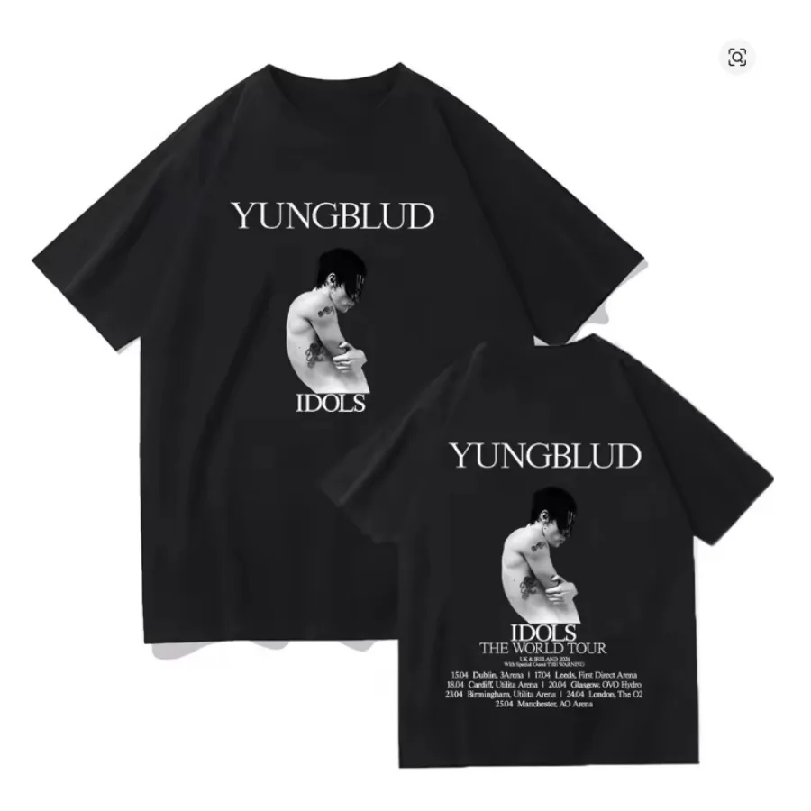 

Yungblud IDOLS The World Tour 2025 Short Sleeve T Shirt Women Men Harajuku Aesthetic Graphics Tshirt Cotton Tees Streetwear