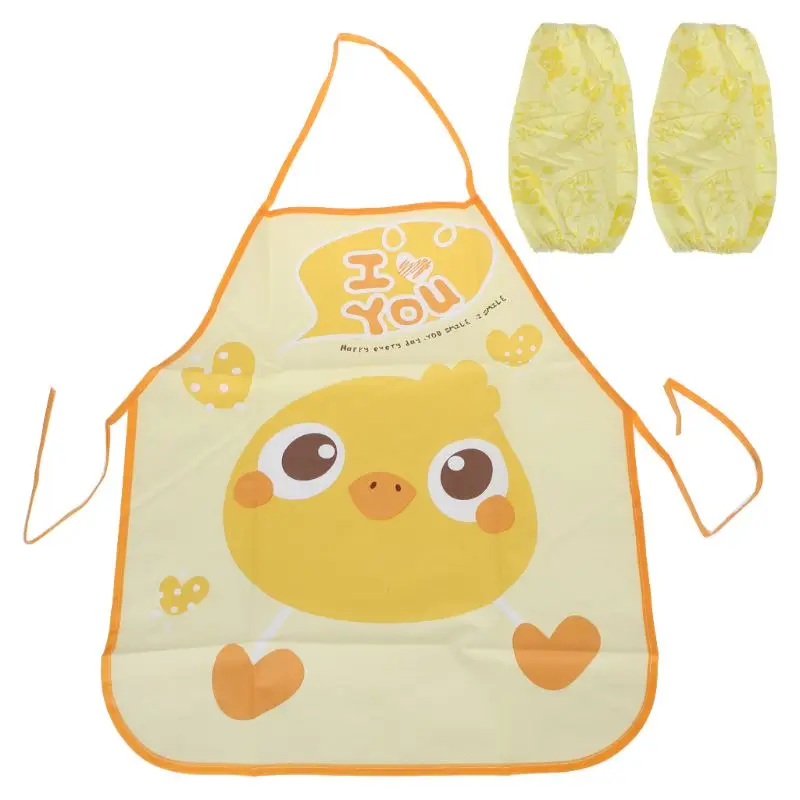 6-9 Year Children's Adjustable Aprons for Cooking, Baking, Painting Cartoon Animals Cartoon Apron for Kid Boys and Girls