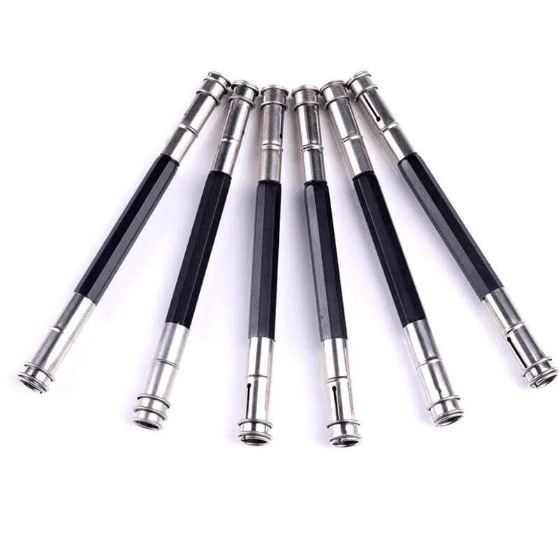 Double-ended pencil extender Pencil case Metal pencil extender pencil receiver Plain face pencil holder
