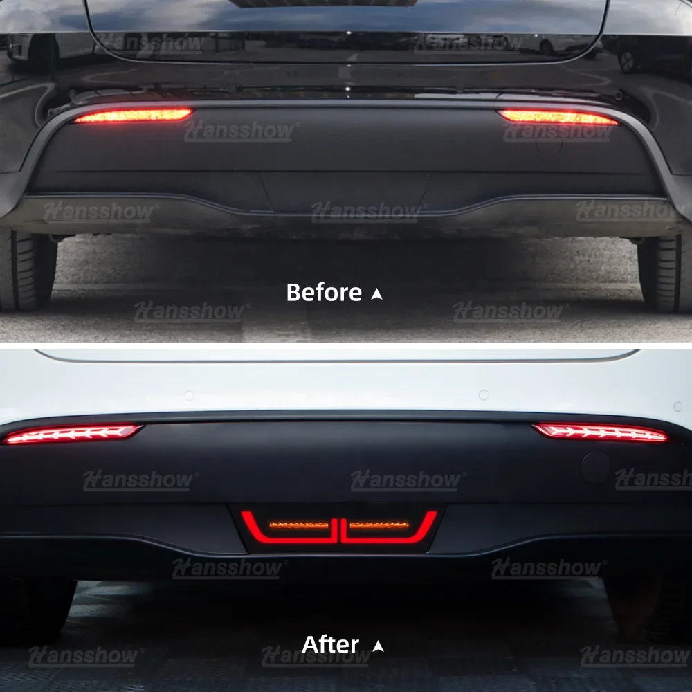 Hansshow Model Y Rear Bumper Lamp Cyber Pilot Light For Tesla Model Y Rear Fog Lights Upgrade