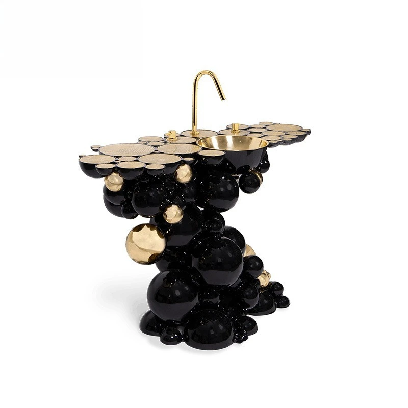 Messing geëtste plank badkamerwastafel