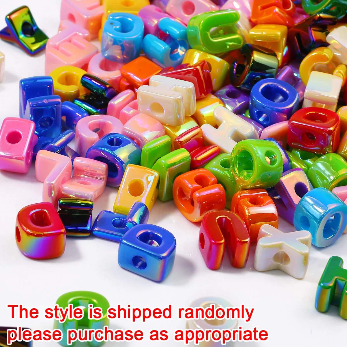 20mm Red Orange White Christmas UV Mixed Letters Spacer Loose Beads For Making Jewelry Necklace Beading DIY BraceletsAccessories