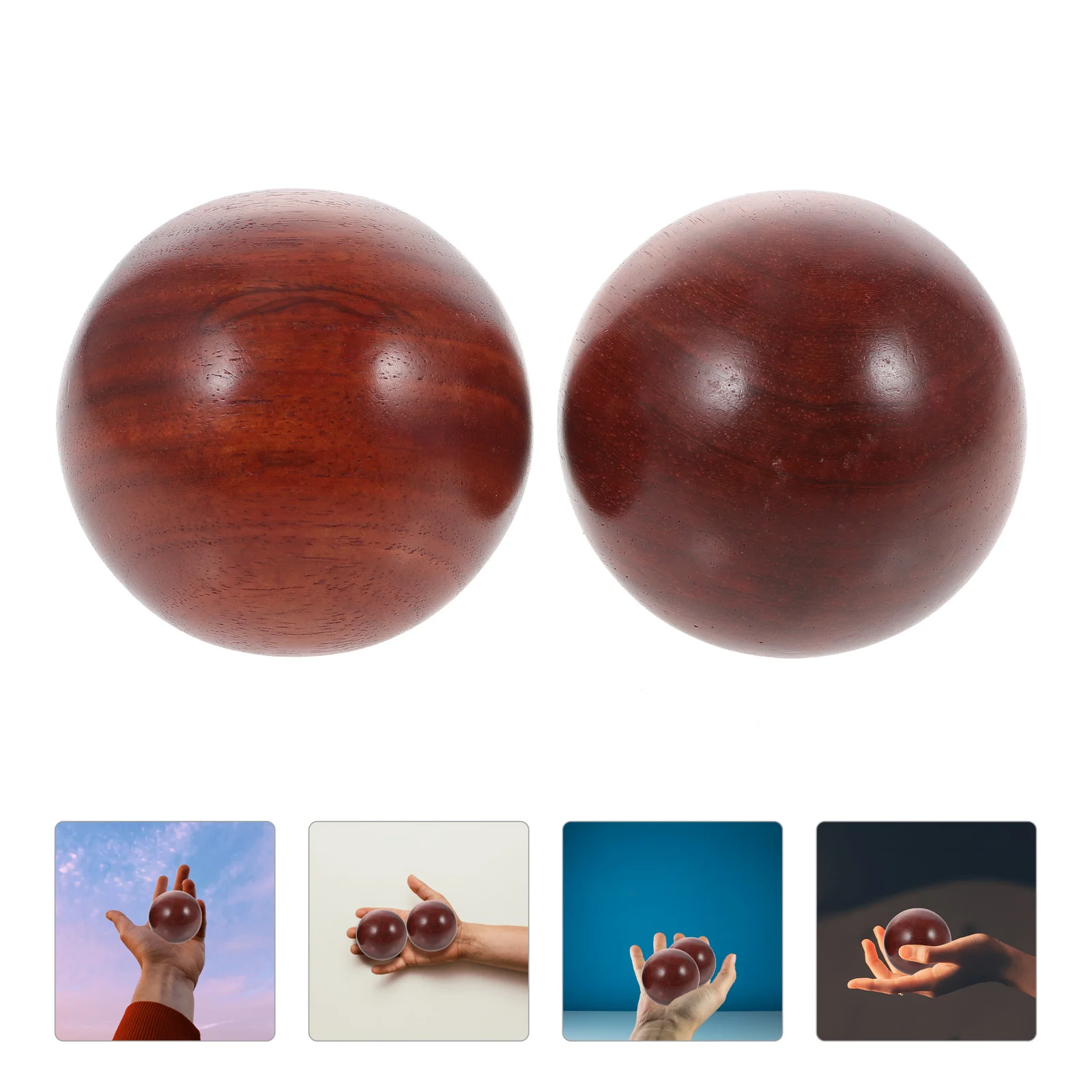 

Handball Training Balls Wooden Marble Acupressure Massage Fabric Massager Finger