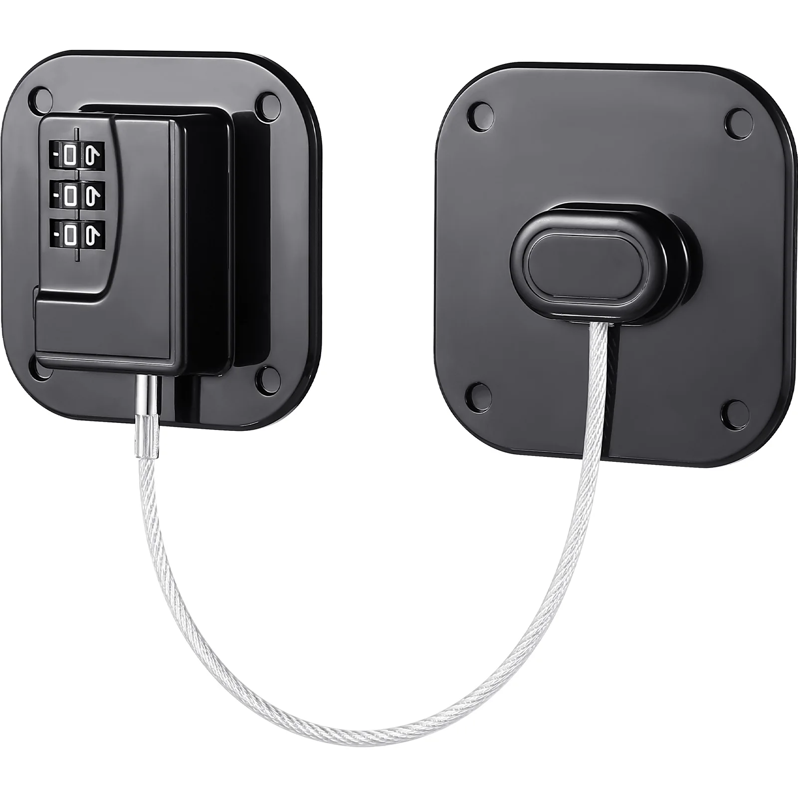 

Password Lock for Fridge Refrigerator Door Cabinet Child Safety Locks Black Easy Installation Durable Wide Usage Prevent Kids