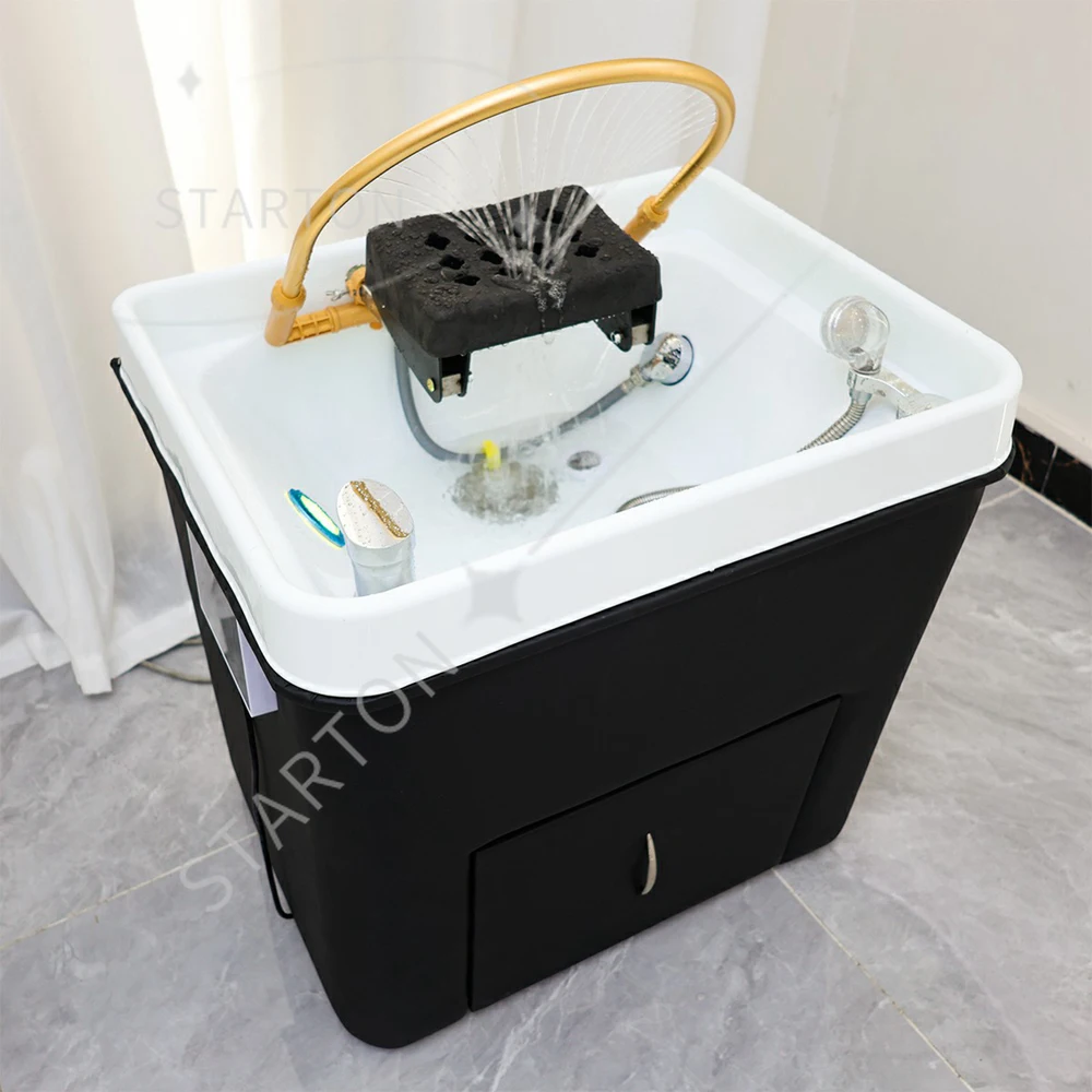 

Салон красоты, 60 л, резервуар для воды, мебель для салона, портативная чаша для мытья волос с регулируемой высотой, раковина для шампуня