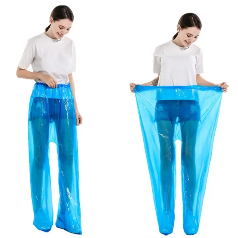 Portable Disposable Split Raincoat Set 5-10PCS Splash Proof Feet Wrapped Rain Pants For Outdoor Cycling Drifting Travel Walking