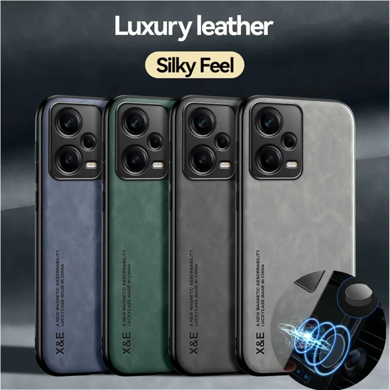 Shockproof Case for Xiaomi Redmi Note 13 12 Pro 5G 12S 11 11S 10 10S Protective Cover Built-in Magnetic Car Holder Coque Funda