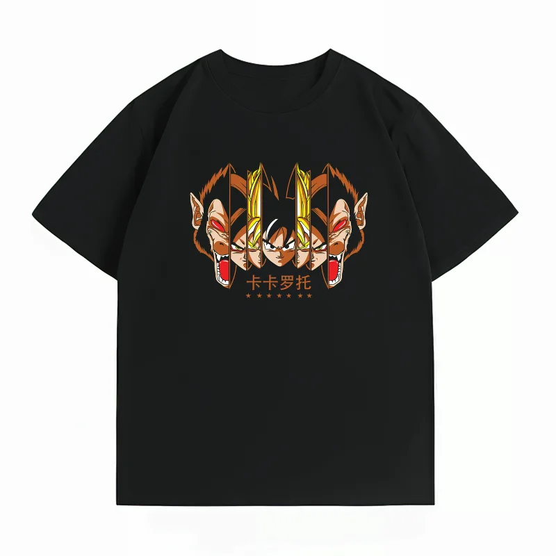 Men's Clothing New 100% Cotton Summer T-Shirt Bandai Dragon Ball Men's T-Shirt Gogeta Fusion Print Casual Men's T-Shirt