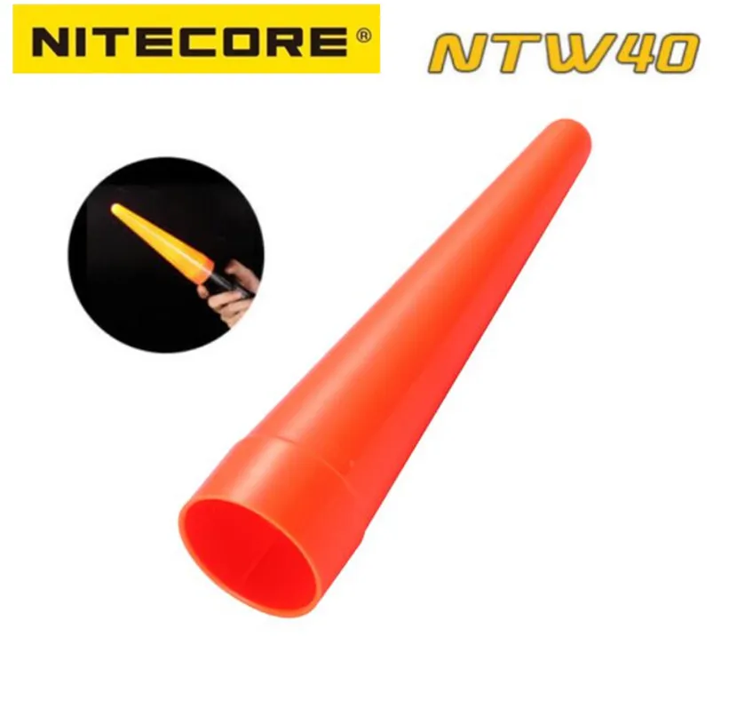 Nitecore NTW40 Led light Diffuser Traffic Wand Cone Tip For MH25 P25 Flashlight Torch With Head Of 40mm Lighting Accessories