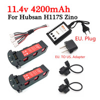 11.4V 4200mAh Power LiPO Battaery / charger For Hubsan H117S Zino RC Spare Part 11.4V Battery For RC FPV Racing Camera Drones