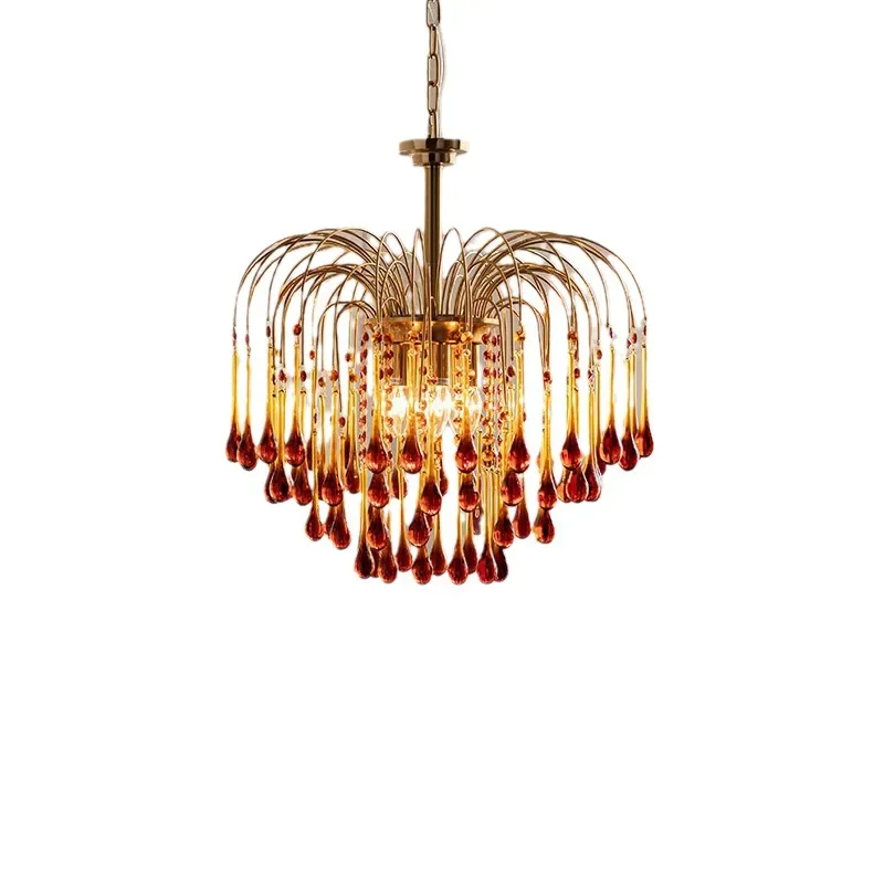 Люстра для гостиной, змеевая лампа, французская ретро-лампа, креативное моделирование капель воды