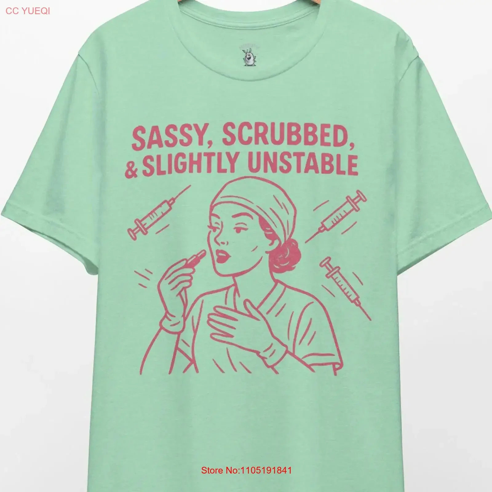 Sassy Scrubbed Nurse T Shirt Vintage Healthcare Humor  vintage Washed Soft Stylish fashion Comfortable Top For Everyday Wear