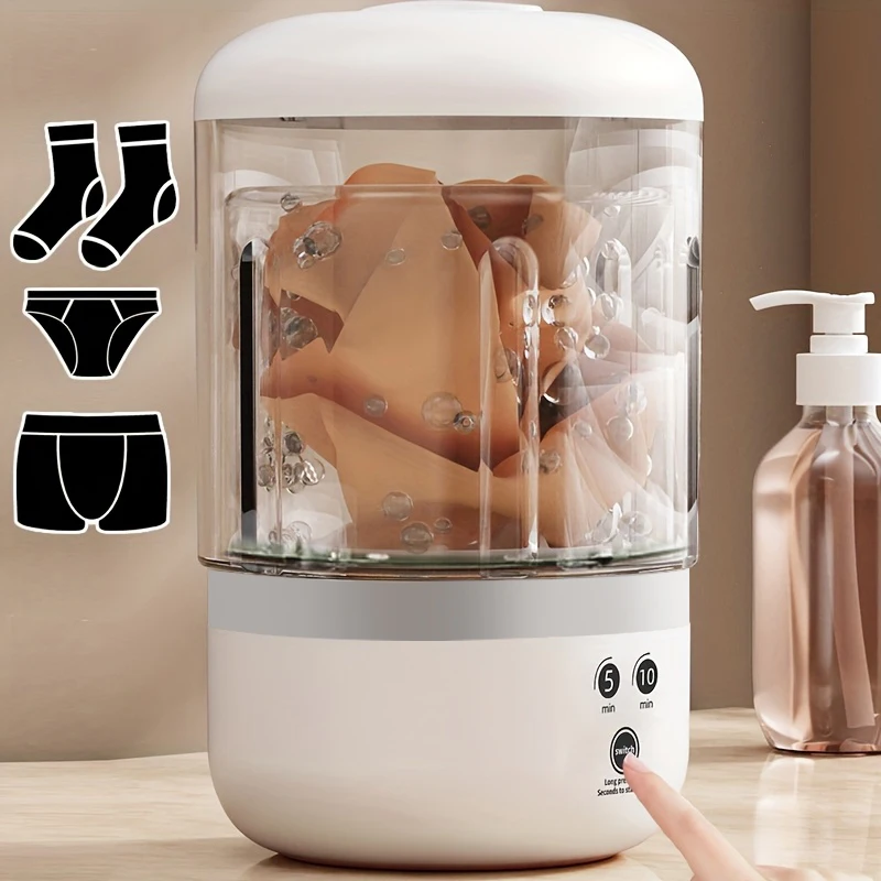 غسالة أوتوماتيكية محمولة بمنفذ USB، لا حاجة إلى توصيل، ولا حاجة للتجميع، ضرورية للاستخدام في التخييم في الهواء الطلق