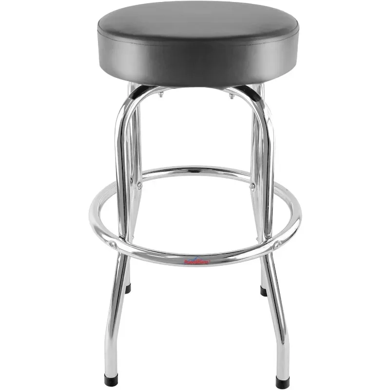 

29" H Swivel Bar Stool, Leatherette Padded Seat,Holds Up To 300 Lbs, Shop Stool for Kitchen, Home Bar, or Office