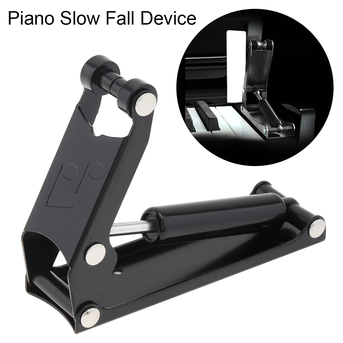 Metal Piano Slow Fall Device Anti Pinching Fingers Piano Cover Ease Down Hydraulic Reducer