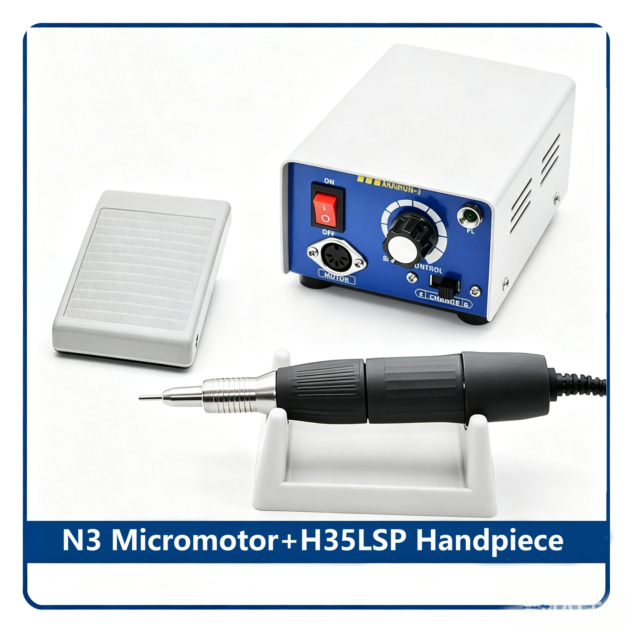 MARATHON-N3 Dental Micromotor Polishing Machine 35000RPM H35LP And H37L1 Handpiece Foot Control For Zirconia Denture Teeth Model