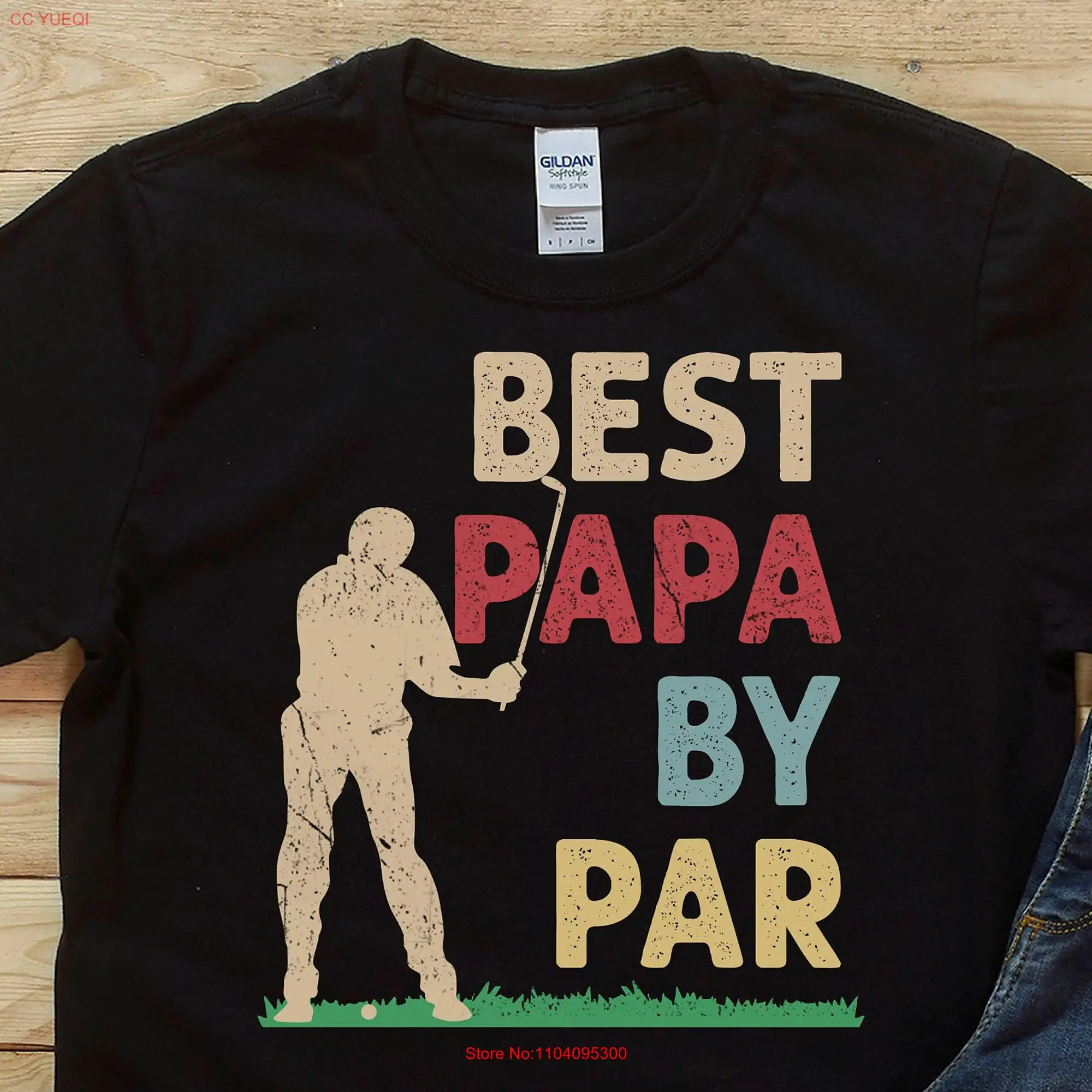 Best papa by par shirt dad gift for joke him from wife long or short sleeves