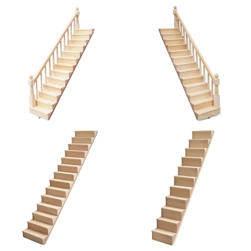 Juego de simulación 1:12, muebles para casa de muñecas, reposabrazos en miniatura, Mini modelo de escalera, barandilla de escalera DIY, escaleras con pasamanos, accesorios de escena