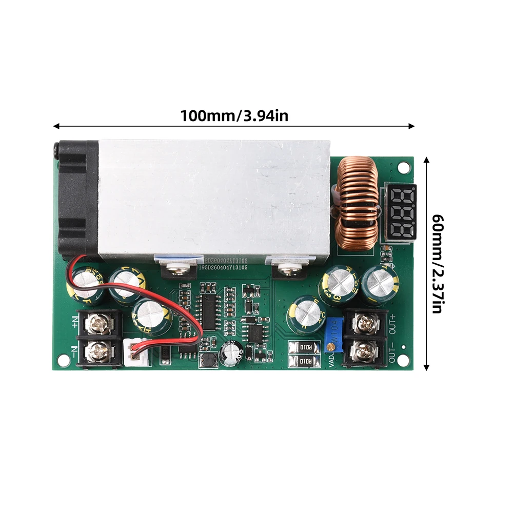 600W 25A DC-DC Adjustable Buck Module 12V-75V Input to 2.5V-50V Output Voltage Display High Efficiency Industrial Power Supply