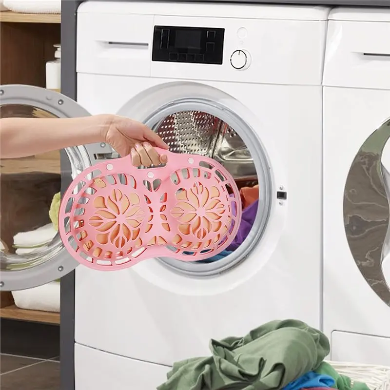 세탁용 신선한 재사용 가능한 브라 가방, 실리콘 브라 세탁 가방 변형 방지 세탁기 및 건조기용