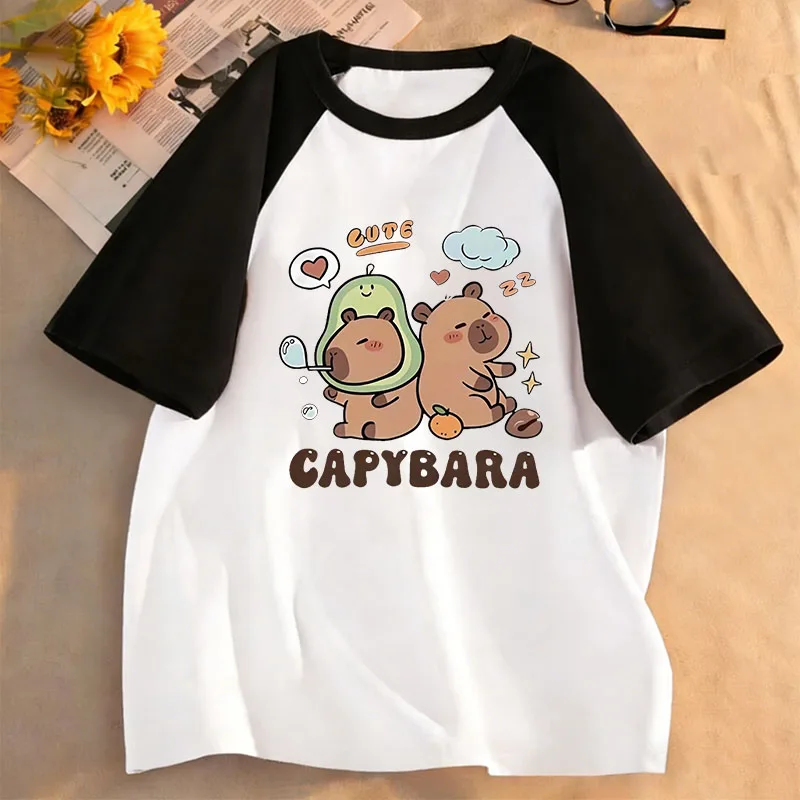 2026 Funny Capybara Girls Design T Shirts Kids Children's T-shirt Boys Girls Summer Spring Casual Top Tee