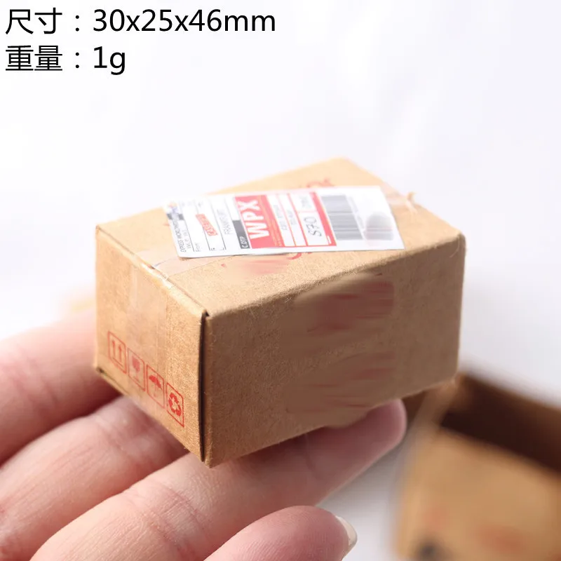 1/6 1/12 Dollhouse Accessory Miniature Express Box Simulation Mini Cardboard Box DIY BJD Doll Model Prop Gift Express Waybill