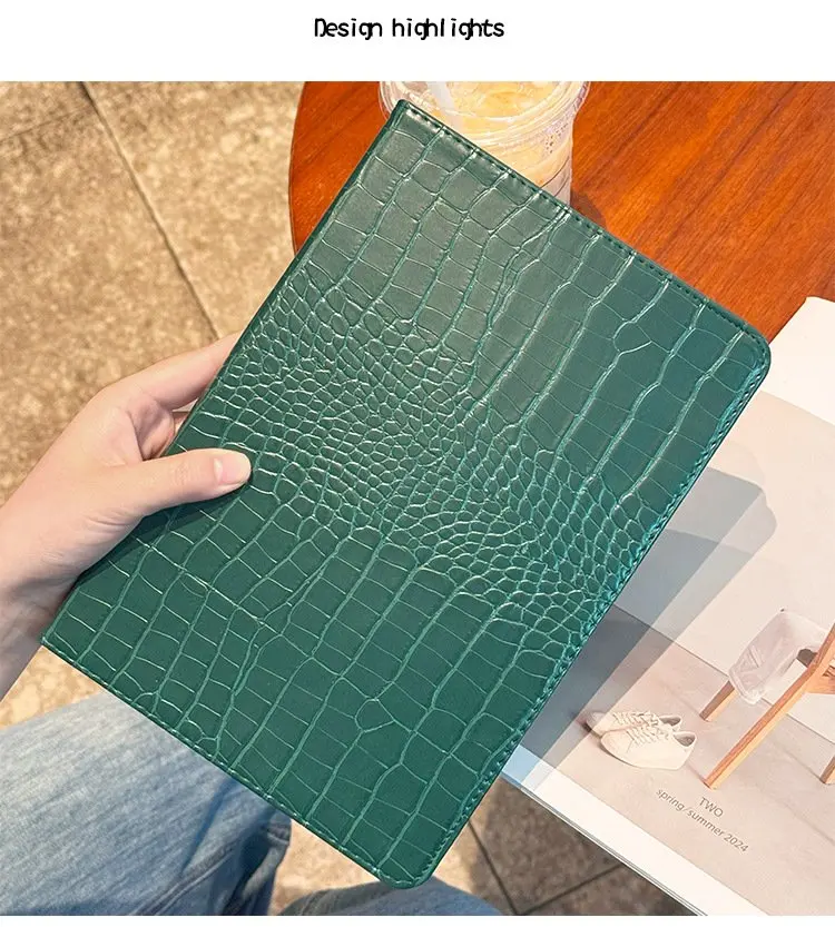 Für iPad PU-Leder-Foliotasche mit Stifthalter, Schlaf-/Aufwachfunktion und stoßfester Abdeckung – Detail 10