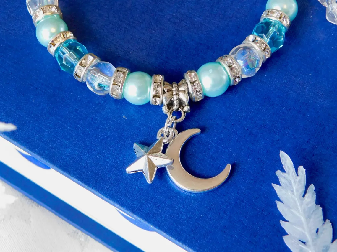 Dream bracelet, the collision between dream and starlight, stars and moon, chocolate, y2k cute gift creative aesthetics, ACOTAR