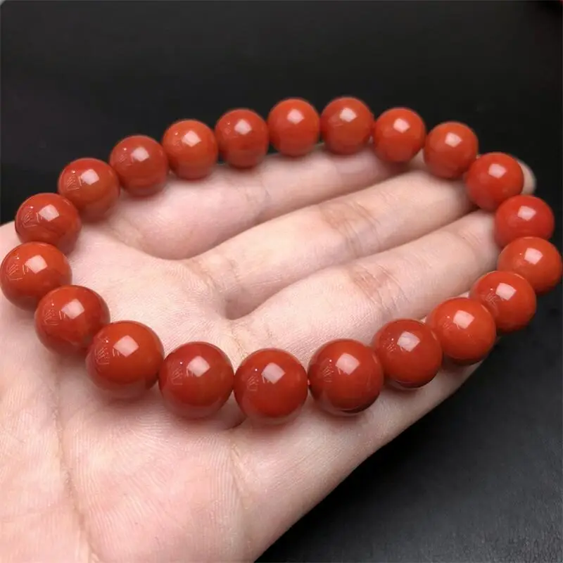 10MM Natural Carnelian Bracelet Handmade Crystal Quartz Jewelry Stretch Bangle Children Birthday Gift 1pcs