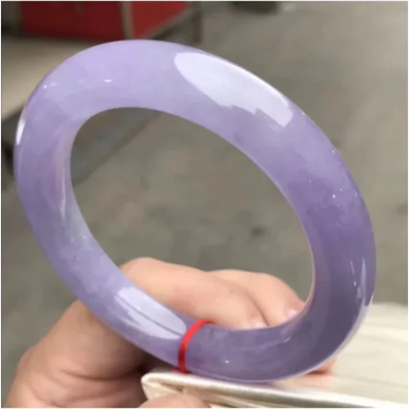 

Send Certificate 100% Grade A Jadeite Myanmar Purple Jade Round Bangle Women Fine Healing Jewelry Burma Certified Jades Bangles