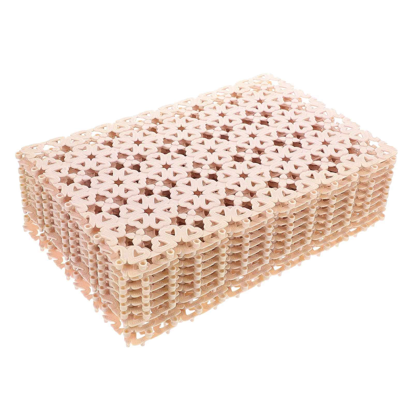 

10pcs Rabbit Cage Mat Plastic Heart Hole Design Waterproof Non-Slip Floor Liner For Bunny Pets Durable Cage Tray Pad Small