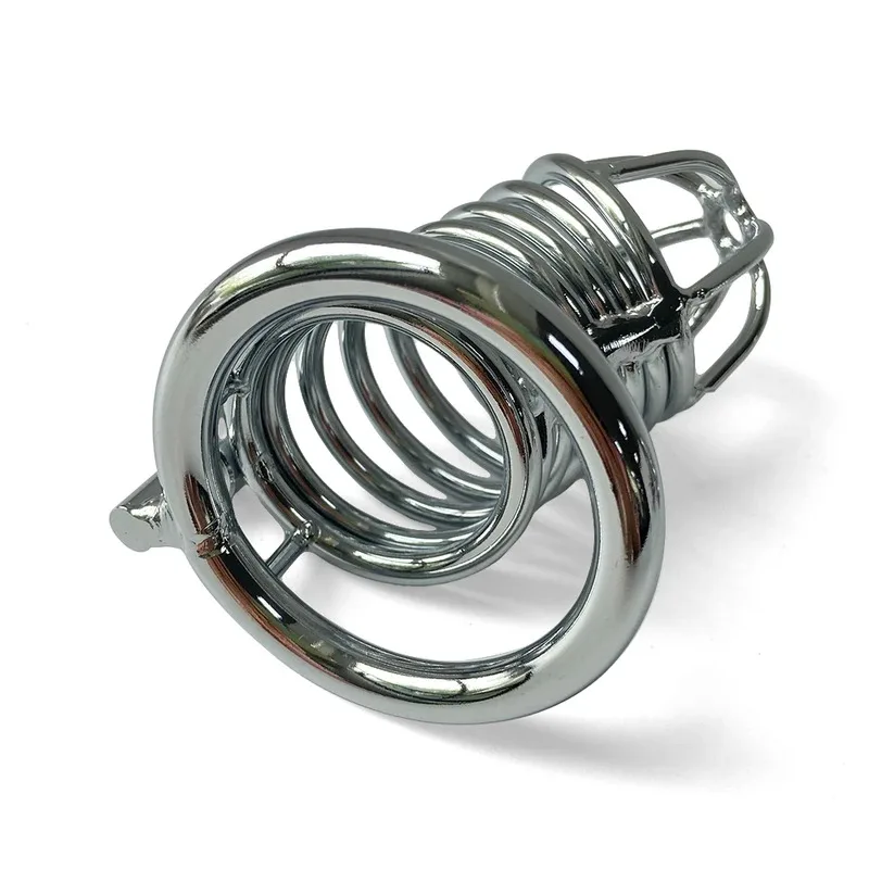 الفولاذ المقاوم للصدأ جهاز العفة الذكور جوفاء تنفس قفص القضيب مجرى البول قفل حلقة الكبار لعبة الجنس للرجال القضيب كم