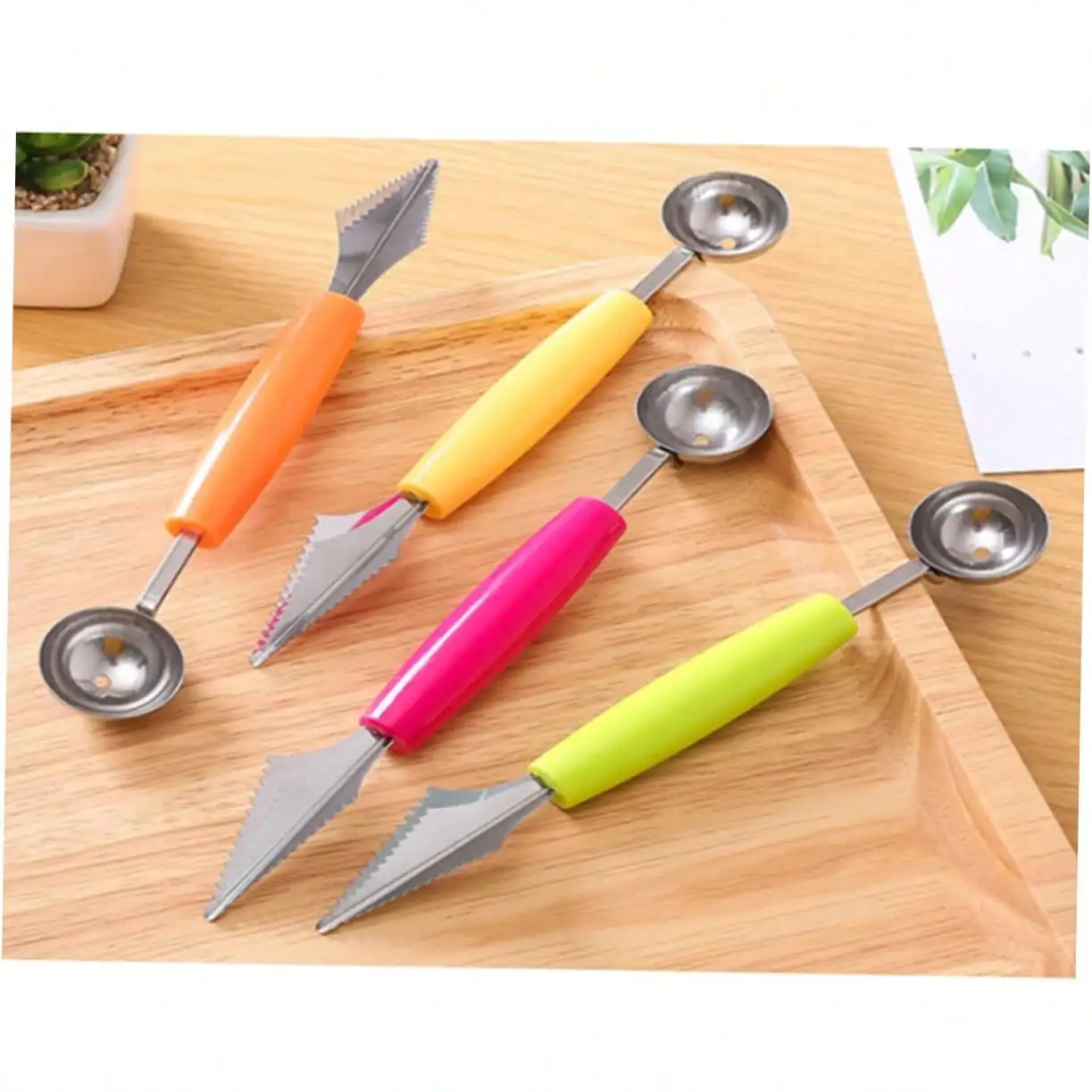 1Pc Kitchen Vegetable Carving & Fruit Slicing Tool - Ball Scoop, Cutter & Chopper, Multi-Purpose Kitchen Gadget | Perfect For Self-Use & Gifting