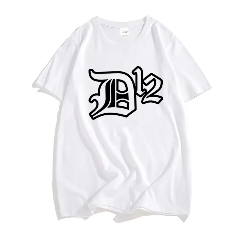 

D12 Band Printing T-shirt Grunge Hip Hop Unisex Streetwear Cotton Short Sleeve Male T Shirt Summer Round Neck Women Tshirt Print
