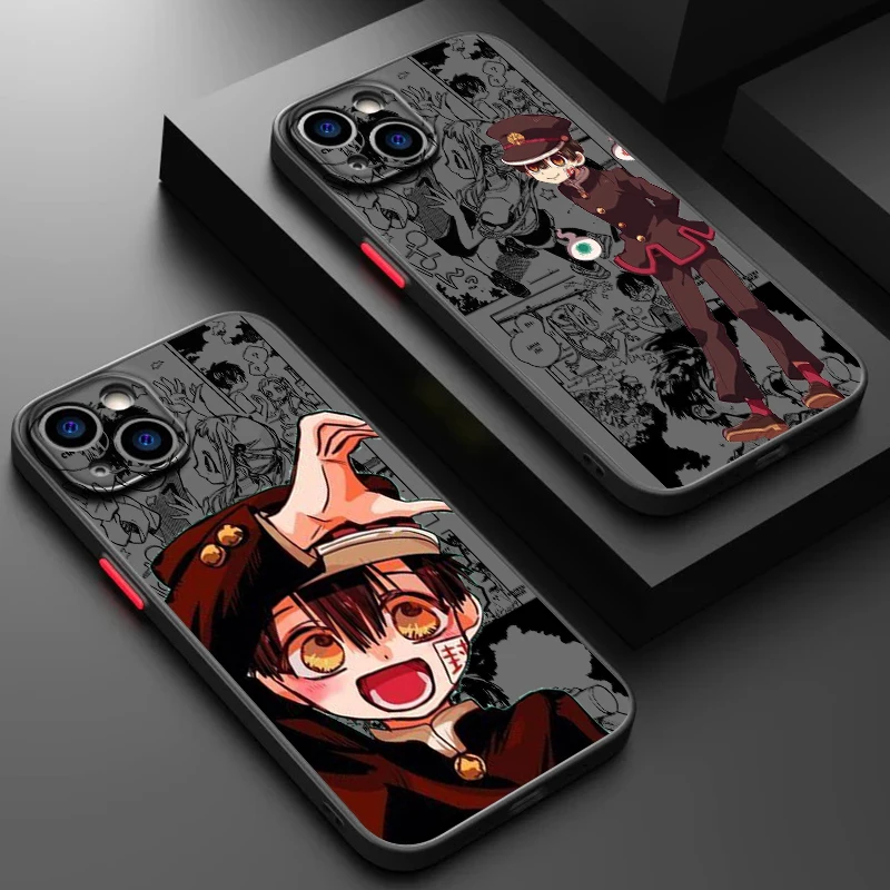 Toilet Bound Hanako Kun Anime Frosted Translucent For Apple iPhone 15 14 13 12 11 XS XR X 8 7 SE Pro Max Plus Mini Funda