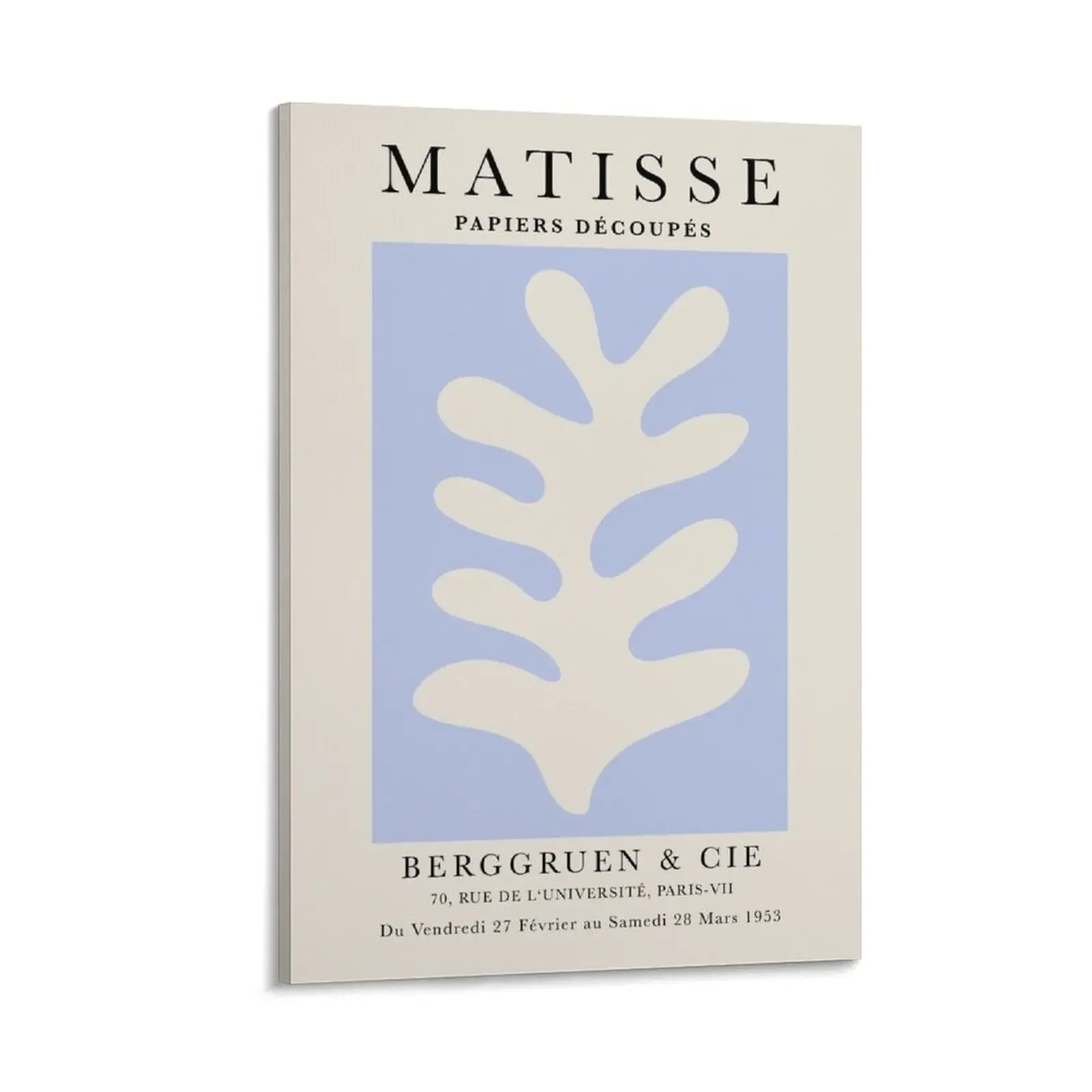 

Henri Matisse Flower. Paper Decoupes Art blue, Matisse Cutout's, Matisse one Flower Canvas Painting office decoration